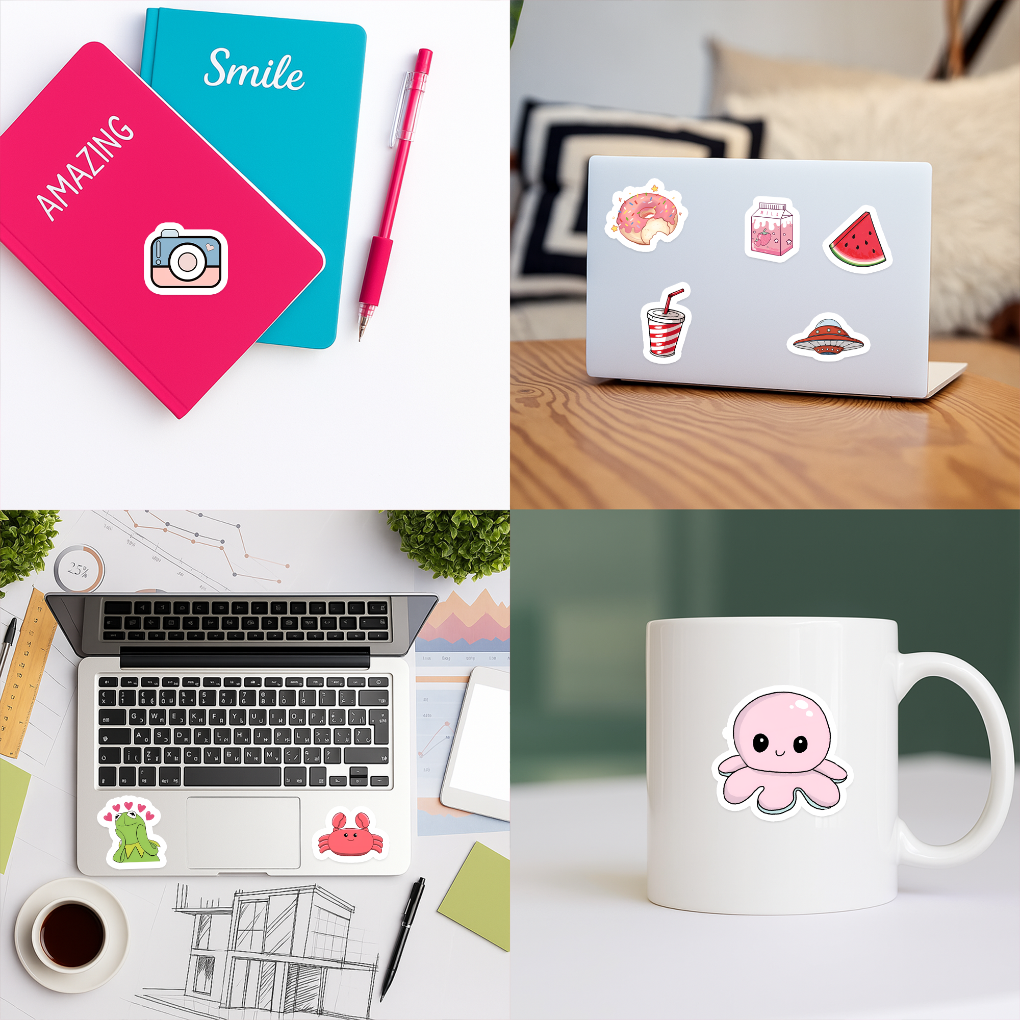 Cute Fun Stickers Pack for Girls Boys