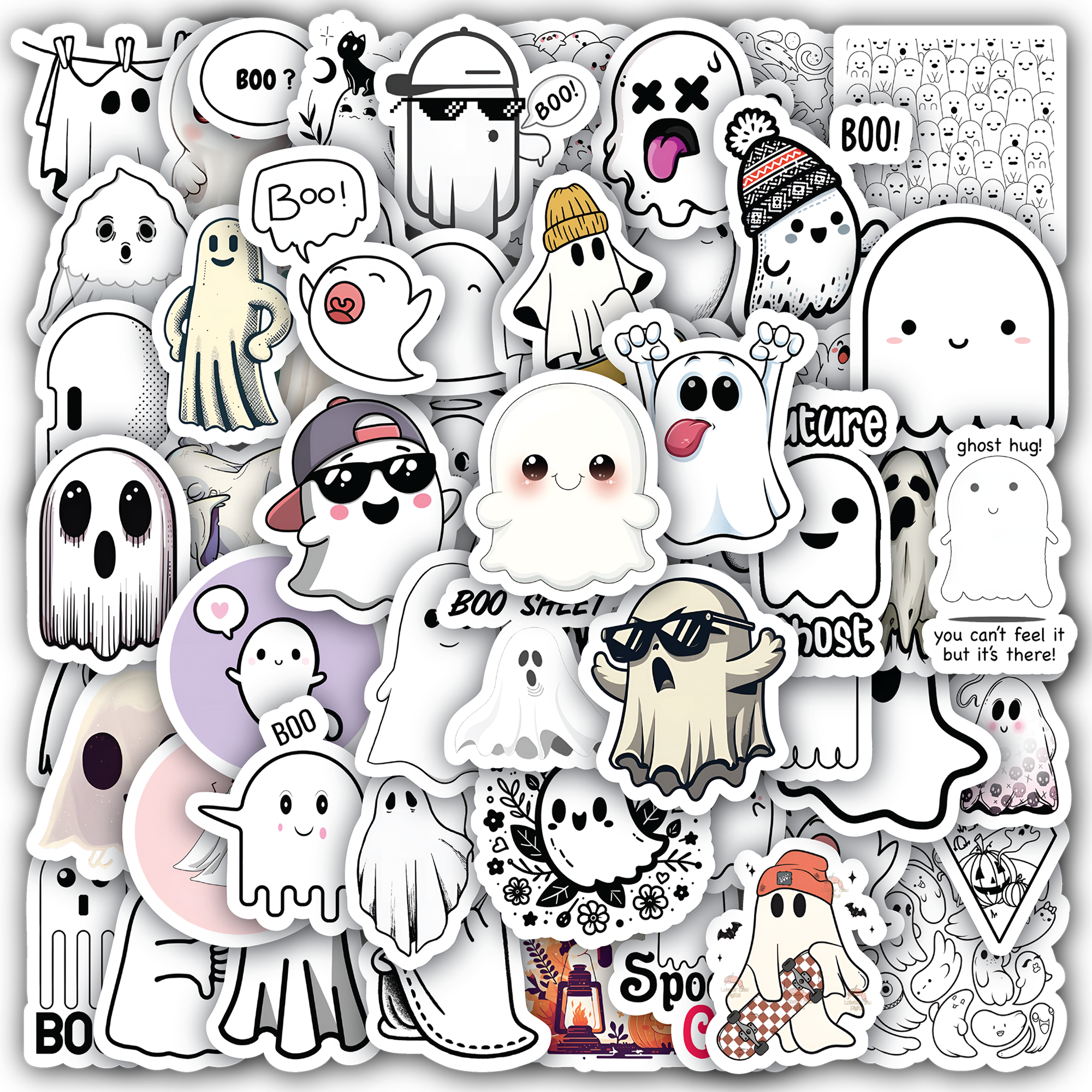 Funny Cute Ghost Horror White