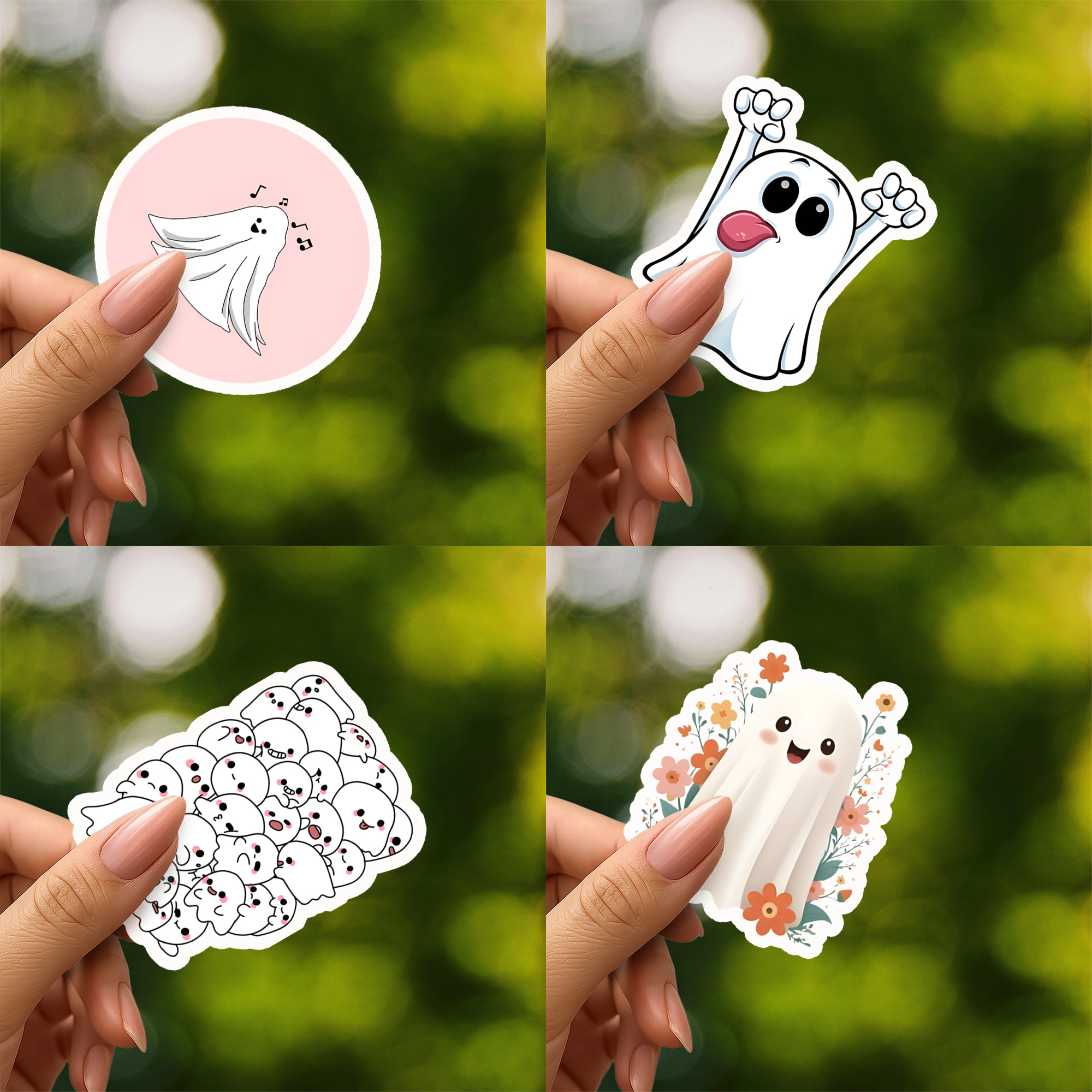 Funny Cute Ghost Horror White